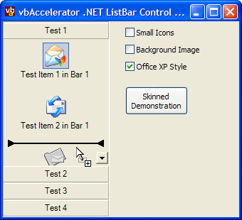Outlook Bar Control Demonstration