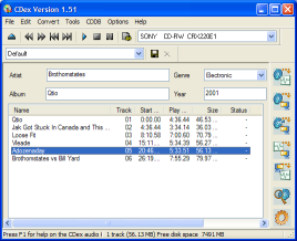 CDEx Main Screen Shot