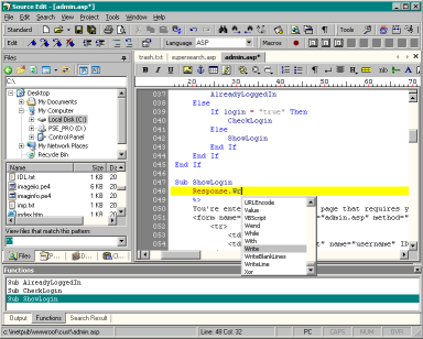 Source Edit Screenshot
