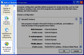 Windows XP Add/Remove Programs Dialog
