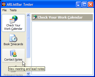Button ListBar in XP