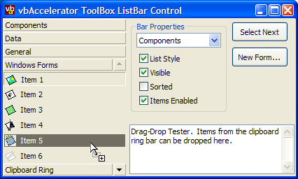 Tool Box List Bar Demonstration Project