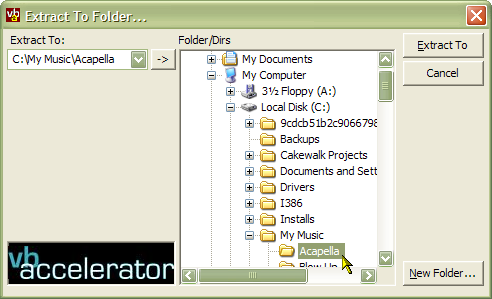 WinZip-Style Folder Browse Dialog