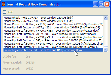 Journal Recorder Sample Application