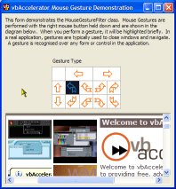 Mouse Gestures Demonstration Application