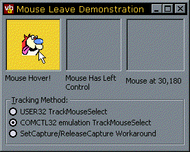 Mouse Leave Sample Application
