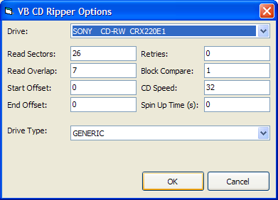 CD Ripper Configuration