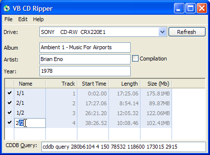 CD Ripper Sample