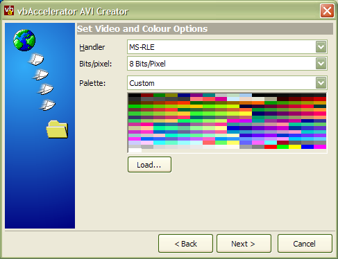 Programmer's AVI Creator in action