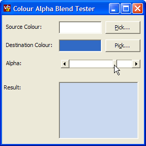 Alpha Colour Blend Demonstration