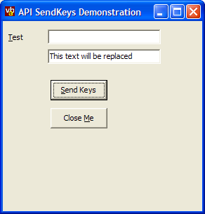 SendKeys Demonstration
