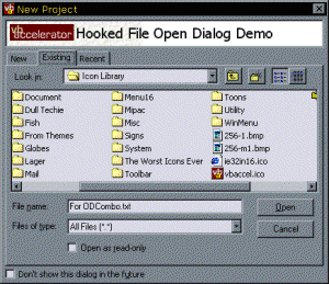 Demonstration of Embedding File Open Dialog