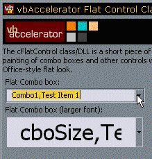 Demonstrating flat combo boxes