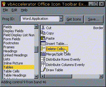 Office Toolbar Icon Explorer in action