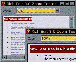 vbAccelerator RichEdit 3.0 Zoom Demonstration Project