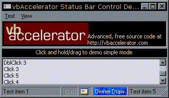 vbAccelerator Status Bar Control Demonstrator