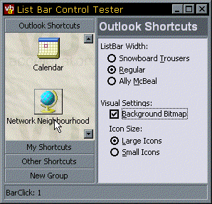 vbAccelerator ListBar Demonstration Project - does this look good or what?